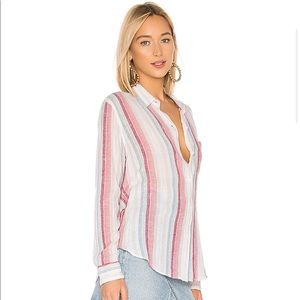 Rails “Charli” Button Down Top in Tropic Stripe
